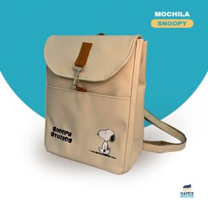 Mochila Snoopy Mediana cuero