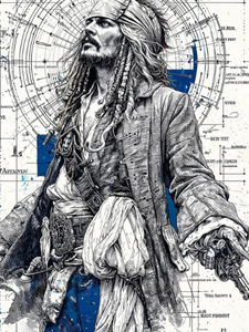 V Jack Sparrow  Metalico A3
